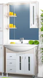 Бриклаер Мебель для ванной Бали 85 R светлая лиственница – фотография-1