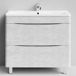 Водолей Тумба под раковину Адель 90 белый камень – фотография-1