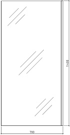 Teymi Шторка на ванну Timo 70x140 профиль черный матовый стекло прозрачное – фотография-12