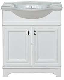 Misty Тумба с раковиной Лувр 75 белая – фотография-1