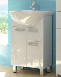 Vigo Тумба с раковиной "Atlantic 2-60" с бельевой корзиной – фотография-1