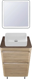 Style Line Мебель для ванной напольная Атлантика 60, ясень перламутр, столешница MI03 – фотография-1