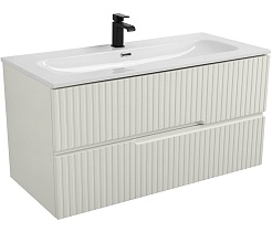 Cezares Тумба под раковину Duet-N 100 подвесная альпака брашированная – фотография-1