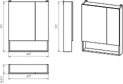 Misty Мебель для ванной Кама 60 светлое дерево – фотография-9