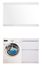 Style Line Тумба с раковиной Даймонд 120 R glass, Люкс белая, PLUS – фотография-11