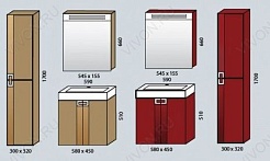  Тумба с раковиной "Point 57" красная – фотография-5