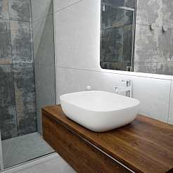 Teymi Раковина накладная в ванную Solli 50 artceramic белый матовый T50390 – фотография-2