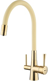 Lemark Смеситель для кухни Comfort LM3075G-Beige бежевый/золото – фотография-1