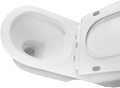 Azario Унитаз-компакт Fretta Round AZ-7121 безободковый с бачком с сиденьем микролифт белый – фотография-10