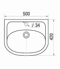 Какса-а Умывальник Сити 50 – фотография-2