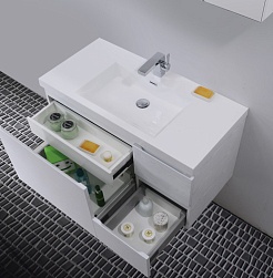 BelBagno Тумба с раковиной LUCE 800, 3 ящика, Bianco Laccato Lucido – фотография-6