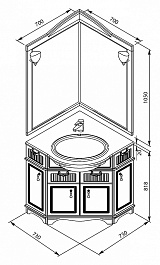 Aquanet Мебель для ванной "Луис 70" угловая белая (167691) – фотография-11