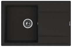 Florentina Мойка гранитная Липси 780 с крылом черный – фотография-1