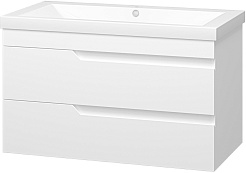 Misty Тумба под раковину Софт 90 подвесная белая – фотография-2