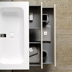 Sancos Тумба с раковиной Snob R 100 beige soft раковина Grace 101 CN7013 – фотография-4