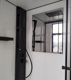 Esbano Душевая кабина ESM-100CKR 100x100 профиль чёрный – фотография-3