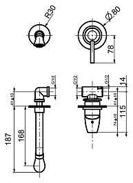 Webert Смеситель для раковины Opera moderna OE830606985 графит – фотография-2