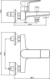 Cersanit Смеситель для ванны и душа Nature 63064 – фотография-8