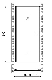 Gemy Душевая дверь New Rockcoco S03190A в нишу – фотография-2