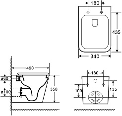 Azario Унитаз подвесной Teramo AZ-0052-UQ3MB безободковый черный матовый – фотография-14