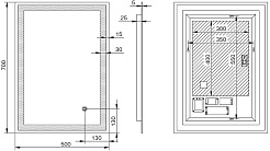 Esbano Зеркало ES-3429 FRD 50x70 – фотография-3