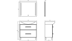 ASB-Mebel Тумба с раковиной Андрия 85 – фотография-4
