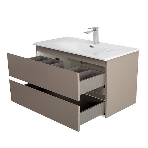 BelBagno Тумба под раковину Kraft 80 подвесная Бежевый матовый – картинка-9