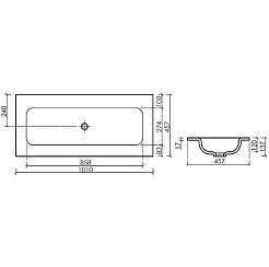 Ceramicanova Мебельная раковина Grace 101 без отверстий CN7013MBwx чёрная матовая – фотография-3
