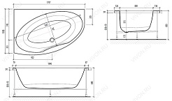 Aessel  Акриловая ванна "Ориноко" L – фотография-5