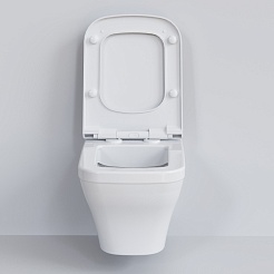 Ambassador Сиденье для унитаза Benefit тонкое белое – фотография-4