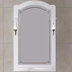 Opadiris Зеркало для ванной Лоренцо 60 белое – фотография-1