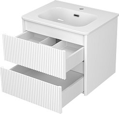 Brevita Тумба под раковину Riva 60 подвесная белая – фотография-4