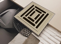 BERGES Wasserhaus Душевой трап Platz Uno 100 090169 хром матовый – фотография-4