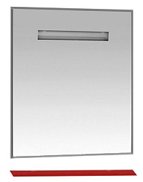 Misty Зеркало для ванной Лика 75 красная полка – фотография-1
