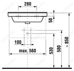 Jika Раковина "Cubito 55" 1042.2 – фотография-5