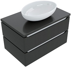 Mixline Мебель для ванной Виктория 80 подвесная графит софт – фотография-5