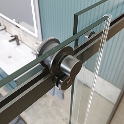 BelBagno Душевой уголок Soft Close-2 SOFT_CLOSE-2-AH-1-110/100-C-GM 110x100 профиль оружейная сталь стекло прозрачное – фотография-6