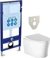 Aquatek Унитаз подвесной Ника AQ2009-00 в комплекте с инсталляцией Standard INS-0000012