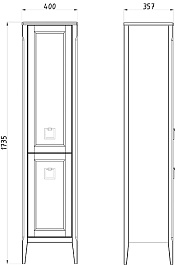 ASB-Woodline Пенал Рома 40 белый – фотография-6