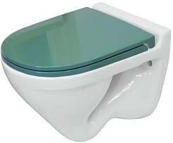 Sanita Luxe Унитаз подвесной Attica DM Color Sea с микролифтом – фотография-1