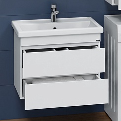 СанТа Тумба с раковиной Марс 70 подвесная белая – фотография-3