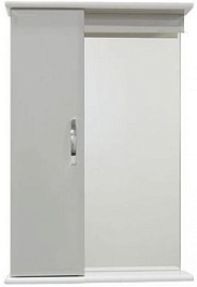 Водолей Зеркальный шкаф Тунис 60 L белый – фотография-1