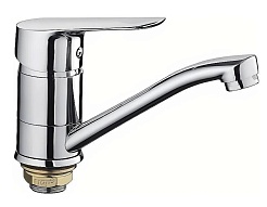 Frap Смеситель для кухни H703 F45703-B хром – фотография-1