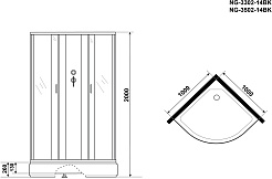 Niagara Душевая кабина Classic NG-3502-14BK – фотография-14