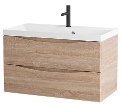 BelBagno Тумба под раковину Marino 80 подвесная Rovere Bianco – фотография-1