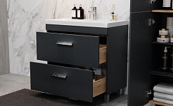 Velvex Тумба с раковиной Orlando 80 графит – фотография-4