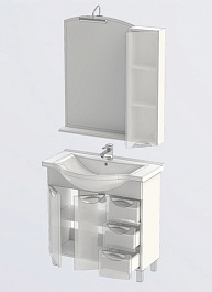 Aquanet Мебель для ванной "Асти 85" черная (178432) – фотография-3