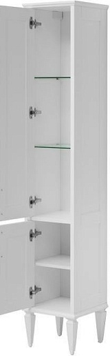 Aquanet Шкаф пенал Бостон М 36 L подвесной белый матовый – картинка-3