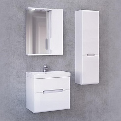 Jorno Тумба под раковину Moduo Slim 50 белая Mod.01.50/P/W подвесная – фотография-2