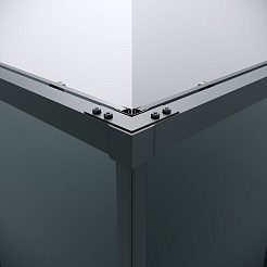 Grossman  Душевой уголок Galaxy 80x70x195 профиль черный матовый стекло тонированное – фотография-10